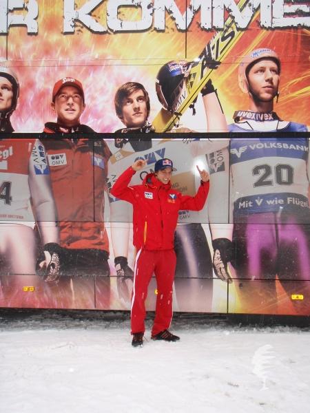 Gregor Schlierenzauer, vítěz Turné čtyř můstků skokanů na lyžích v Bischofshofenu 2013